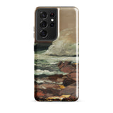 Eastern Point - Winslow Homer Phone Case Samsung Galaxy S21 Ultra / Matte Phone Case Textured Impressionistic Seascape Waves Rugged Rocks