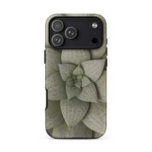 Echeveria Succulent Pattern Phone Case, Echeveria Rosette Spirals, Clenched Fist Slowly Opening, Rosette Spirals