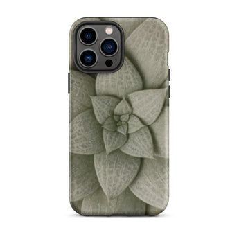Echeveria Succulent Pattern Phone Case Iphone 13 Pro Max / Matte Matte-finish Phone Case Detailed Muted Green Succulent Design Echeveria