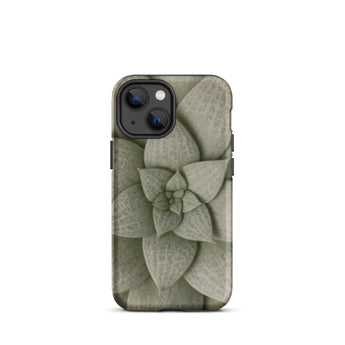 Echeveria Succulent Pattern Phone Case Iphone 13 Mini / Matte Matte-finish Phone Case Detailed Muted Green Succulent Design Echeveria