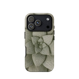 Echeveria Succulent Pattern Phone Case Iphone 17 Pro / Matte Matte-finish Phone Case Detailed Muted Green Succulent Design Echeveria