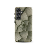 Echeveria Succulent Pattern Phone Case Samsung Galaxy S25 / Matte Sleek Phone Case Detailed Muted Green Succulent Design Echeveria Rosette