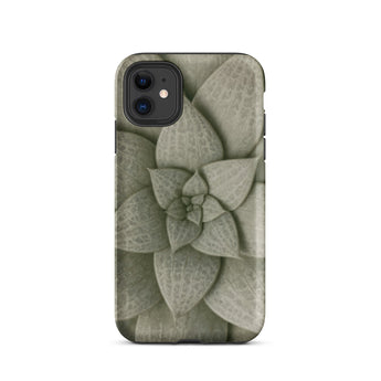 Echeveria Succulent Pattern Phone Case Iphone 11 / Matte Sleek Matte-finish Phone Case Detailed Muted Green Succulent Echeveria Rosette