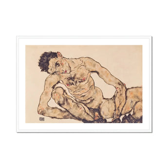 Nude Self Portrait - Egon Schiele Fine Art Print, Framed Nude Male Figure