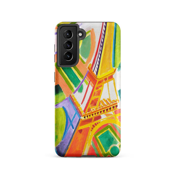 Eiffel Tower - Robert Delaunays Phone Case Samsung Galaxy S21 / Matte Vibrant Abstract Illustration Phone Case Stylized Eiffel Tower Robert