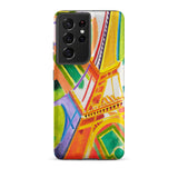 Eiffel Tower - Robert Delaunays Phone Case Samsung Galaxy S21 Ultra / Matte Vibrant Abstract Painting Phone Case Stylized Eiffel Tower
