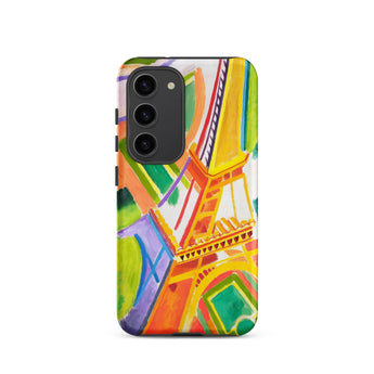 Eiffel Tower - Robert Delaunays Phone Case Samsung Galaxy S23 / Matte Vibrant Abstractly Painted Phone Case Stylized Eiffel Tower Robert