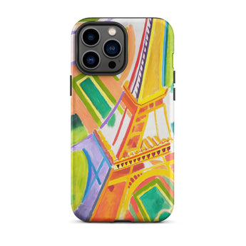 Eiffel Tower - Robert Delaunays Phone Case Iphone 13 Pro Max / Matte Vibrant Abstractly Painted Phone Case Stylized Eiffel Tower Robert