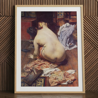El Descanso De La Modelo - Antonio Cortina Farinós Kunstdruck, 24x32’’ / 61x81cm / Naturrahmen / Passepartout, Poster, Drucke & visuelle Kunst