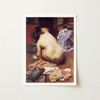 El Descanso De La Modelo - Antonio Cortina Farinós Art Print / Canvas Framed Reproduction Painting Bath édouard Manet Nude Woman, Farinós’,