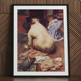 El Descanso De La Modelo - Antonio Cortina Farinós Art Print / Canvas Black-framed Classical Painting Nude Figure Interior, Farinós’, Prints