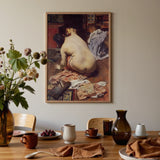 El Descanso De La Modelo - Antonio Cortina Farinós Art Print / Canvas Framed Art Print Nude Figure Intimate Dimly Lit Antonio Cortina