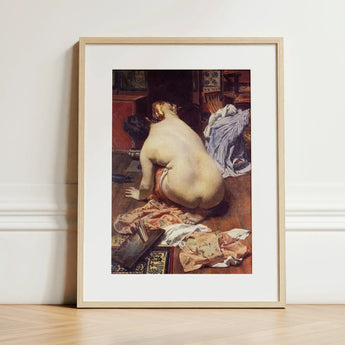 El Descanso De La Modelo - Antonio Cortina Farinós Art Print / Canvas Framed Reproduction Painting Bath édouard Manet Nude Woman, Farinós’,