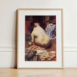 El Descanso De La Modelo - Antonio Cortina Farinós Art Print / Canvas Framed Reproduction Painting Bath édouard Manet Nude Woman Antonio