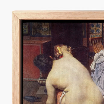 El Descanso De La Modelo - Antonio Cortina Farinós Art Print / Canvas Light Wood-framed Classical Painting Nude Figure, Farinós’, Prints