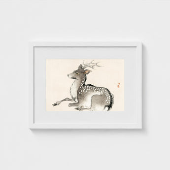 Elk - Kono Bairei Meiji-era Nihonga Deer Art Print / Canvas Kōno Bairei’s, Artistry Prints