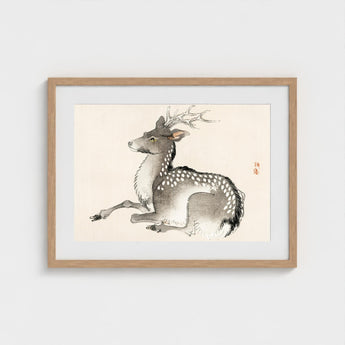 Elk - Kono Bairei Meiji-era Nihonga Deer Art Print / Canvas Kōno Bairei’s, Artistry Prints
