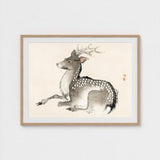 Elk - Kono Bairei Meiji-era Nihonga Deer Art Print / Canvas Kōno Bairei’s, Artistry Prints