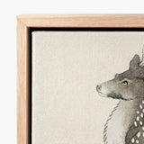 Framed Canvas Artwork Stylized Deer White Spots Yellow Kōno Bairei’s Elk, Nihonga Art Print, Meiji-era Artistry