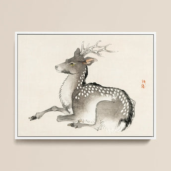 Elk - Kōno Bairei Meiji-era Nihonga Deer Art Print / Canvas, Kōno Bairei’s Elk, Nihonga Art Print, Meiji-era Artistry