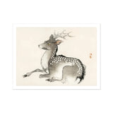 Elk - Kōno Bairei Meiji-era Nihonga Deer Art Print / Canvas, Kōno Bairei’s Elk, Nihonga Art Print, Meiji-era Artistry