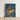 Framed Japanese-style Embroidered Artwork Vibrant Blue Background Gold Silk Fukusa, Peasants Bearing Tribute, Meiji Era Textile