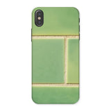 Emerald City - Green Tiled Iphone Case x / Matte Phone Case Minimalist Green Tile Design Emerald Tiles Shimmer, Tiles, Shimmer
