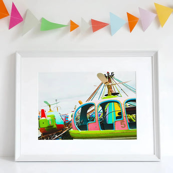 Empty Nest Giclée Print / Canvas Framed Photograph Colorful Amusement Park Rides, Waking Dream Prints