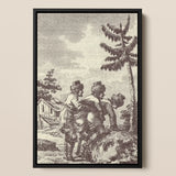 Incisione da La nuova Justine - Stampa d'arte del Marchese De Sade / Canvas, 12x17’’ / A3 / Cornice nera, stampe poster e arte visiva, Toby Leon