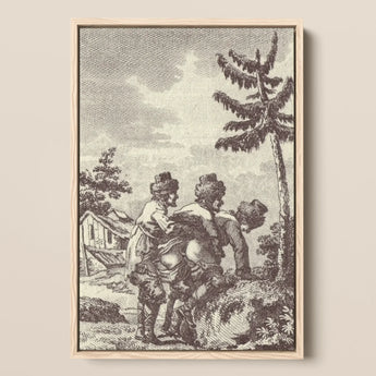 Incisione da La nuova Justine - Stampa d'arte del Marchese De Sade / Canvas, 12x17’’ / A3 / Cornice naturale, stampe poster e arte visiva, Toby