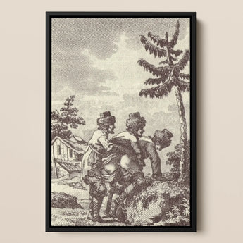 Engraving from the New Justine - Marquis De Sade Art Print / Canvas, Sade Art Print, Bare Clearing, Bodies Arranged