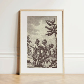 Engraving from the New Justine - Marquis De Sade Art Print / Canvas, Sade Art Print, Bare Clearing, Bodies Arranged