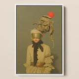 Enlightenment - Avant-garde Victorian Fashion Art Print / Canvas Surreal Portrait Art Print White Frame Figure Pale Avant-garde Victorian