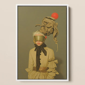 Enlightenment - Avant-garde Victorian Fashion Art Print / Canvas Surreal Portrait Art Print White Frame Figure Pale Avant-garde Victorian