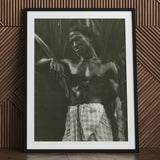 Ennui - Lionel Wendt Art Print / Canvas Black White Framed Photograph Man Shirt Object Giclée Printing Techniques, Carefully Profiled,