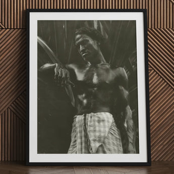 Ennui - Lionel Wendt Art Print / Canvas Black White Framed Photograph Man Shirt Object Giclée Printing Techniques, Carefully Profiled,