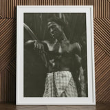 Ennui - Lionel Wendt Art Print / Canvas Black White Framed Photograph Man Spears Giclée Printing Techniques, Carefully Profiled, Lustre