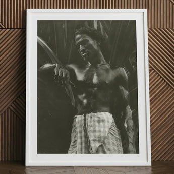 Ennui - Lionel Wendt Art Print / Canvas Black White Framed Photograph Man Spears Giclée Printing Techniques, Carefully Profiled, Lustre