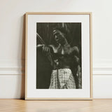 Ennui - Lionel Wendt Art Print / Canvas Black-and-white Framed Photograph Muscular Man Checkered Shorts Encased Giclée Printing Techniques,