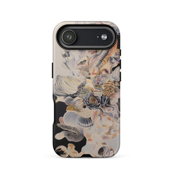 Epiphany - Surreal Alien Succulent Art Phone Case Iphone 17 Air / Matte Iphone 12 Case Floral Design Black Background White Surreal Alien