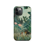 Equatorial Jungle - Henri Rousseau Phone Case Iphone 12 Pro / Matte Phone Case Detailed Jungle Scene Lush Green Foliage Henri Rousseau
