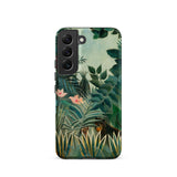 Equatorial Jungle - Henri Rousseau Phone Case Samsung Galaxy S22 / Matte Phone Case Lush Jungle Scene Vibrant Green Foliage Henri Rousseau