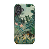 Equatorial Jungle - Henri Rousseau Phone Case Iphone 16 Plus / Matte Phone Case Lush Jungle Scene Vibrant Green Foliage Henri Rousseau