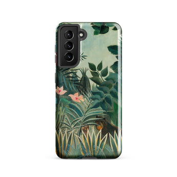 Equatorial Jungle - Henri Rousseau Phone Case Samsung Galaxy S21 / Gloss Phone Case Lush Jungle Scene Vibrant Green Foliage Henri Rousseau