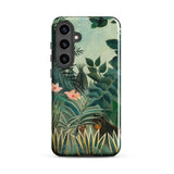Equatorial Jungle - Henri Rousseau Phone Case Samsung Galaxy S24 Plus / Gloss Phone Case Lush Jungle Scene Vibrant Green Foliage Henri