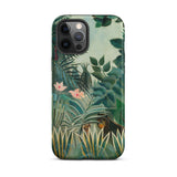 Equatorial Jungle - Henri Rousseau Phone Case Iphone 12 Pro Max / Matte Phone Case Lush Jungle Scene Vibrant Green Foliage Henri Rousseau
