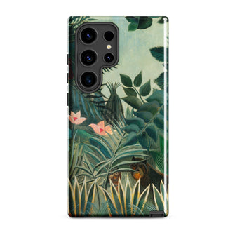 Equatorial Jungle - Henri Rousseau Phone Case Samsung Galaxy S24 Ultra / Gloss Phone Case Vibrant Jungle Scene Lush Green Foliage Henri