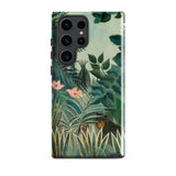 Equatorial Jungle - Henri Rousseau Phone Case Samsung Galaxy S23 Ultra / Gloss Phone Case Vibrant Jungle Scene Lush Green Foliage Henri
