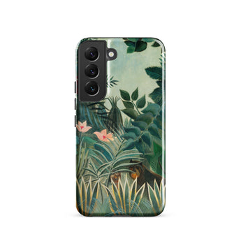 Equatorial Jungle - Henri Rousseau Phone Case Samsung Galaxy S22 / Gloss Phone Case Vibrant Jungle Scene Lush Green Foliage Henri Rousseau