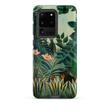 Equatorial Jungle - Henri Rousseau Phone Case Samsung Galaxy S20 Ultra / Matte Phone Case Vibrant Jungle Scene Lush Green Foliage Henri